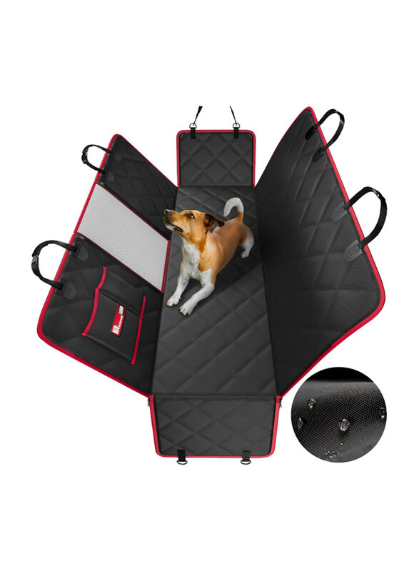 

Vsell24 Waterproof Dog Car Seat Cover with Mesh Window & Side Flaps for Pets, Black