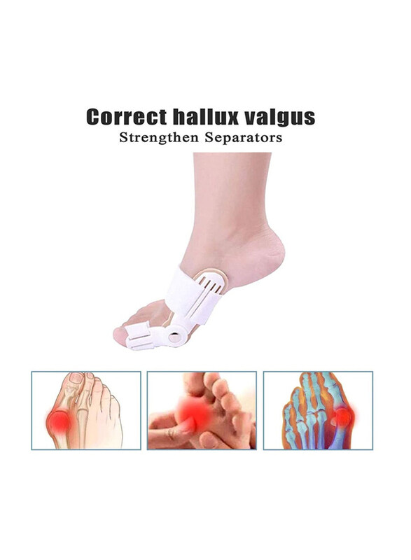

Generic Correct Hallux Valgus Strengthen Toe Separators, White
