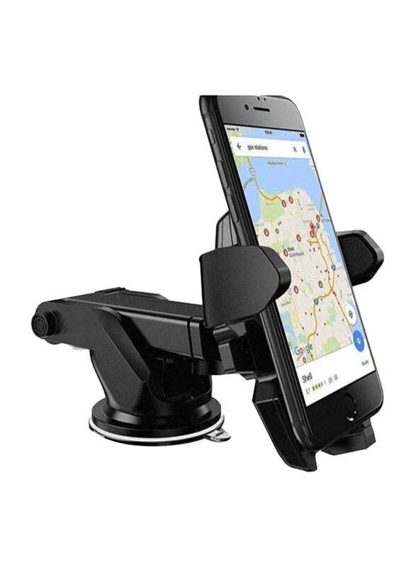 

Generic As Seen On Tv 360° Adjustable Rotation Long Neck Arm Hands Free Car Dashboard and Windshield Mount Cell Phone Holder, Black