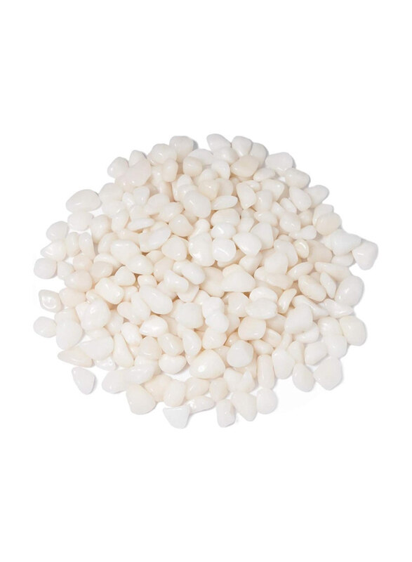 

Vsell24 Medium Stones Polished Natural White Pebbles for Garden Landscaping Fish Tank Vase Filler, White