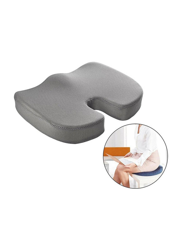 

Generic Memory Foam Rebound Orthopedics Hemorrhoids Seat Cushion, Grey