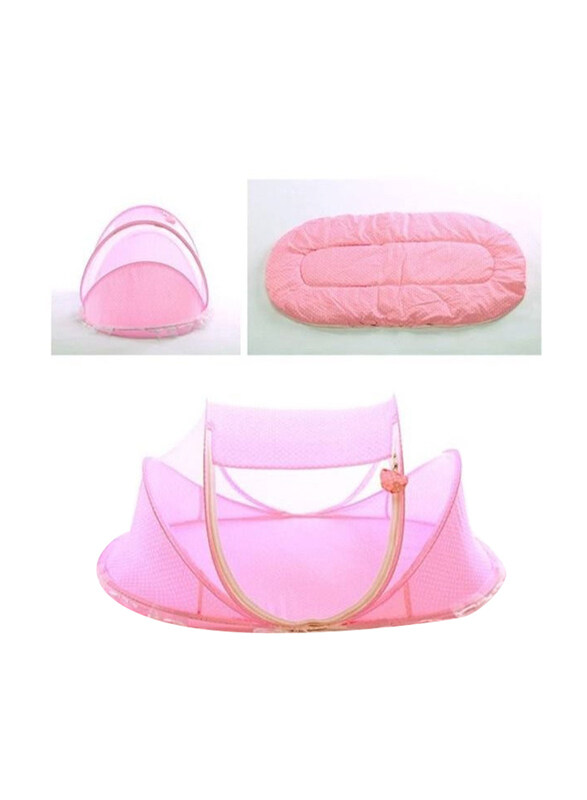 

As Seen On TV Free Installation Folding Mosquito Nets, Pink