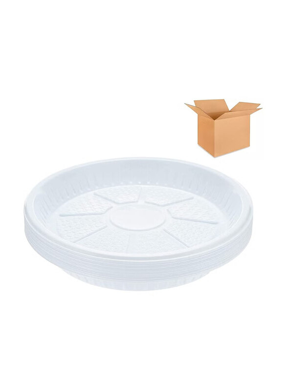 

Generic 22cm Camping Disposable Plastic Plates, 500 Pieces, White