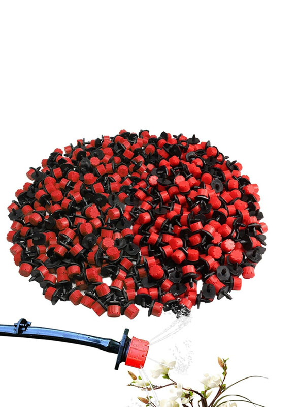 

Vsell24 360 Degree Adjustable Drip Irrigation Emitters System Anti-Clogging Watering Sprinklers, Red