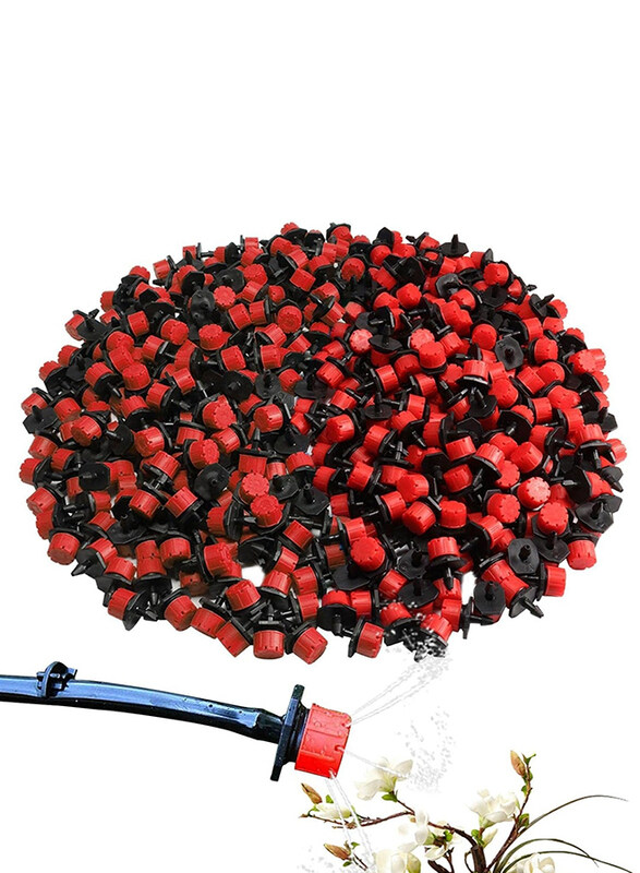 

Vsell24 360 Degree Adjustable Drip Irrigation Emitters Anti-Clogging Watering Sprinklers, Red