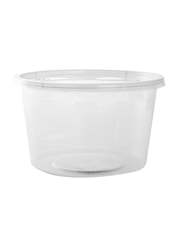 

Generic Disposable Round Microwave Container with Lid Lunch Box Storage Take Away, 525CC, Clear