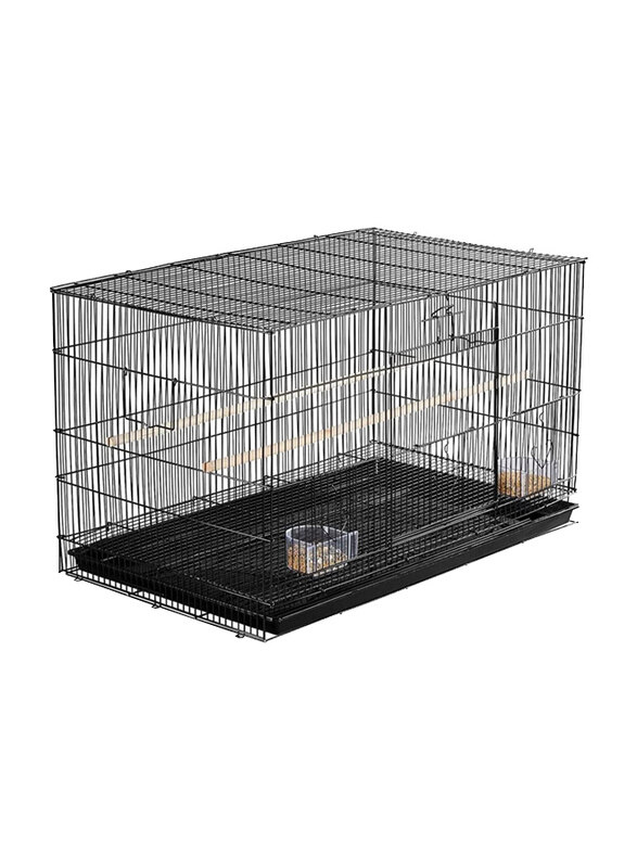 

Vsell24 Rectangle Stackable Breeding Flight Parakeet Bird Cage, Black