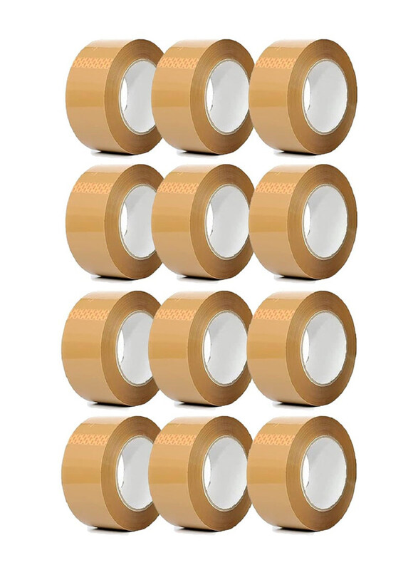 

Vsell24 Heavy-Duty Packing Tapes, 100 Yards, 12 Pieces, Brown