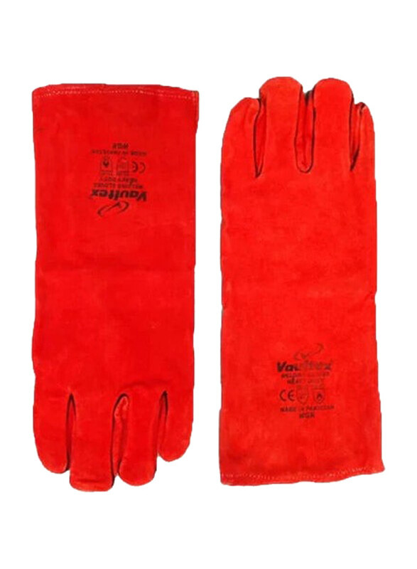 

Vaultex Heavy Duty Welding Leather Gloves, Red