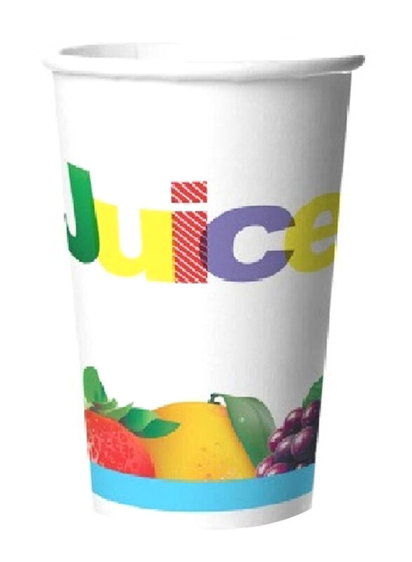 

Generic 12oz 300-Piece Disposable Paper Cups with Fruits Design, White