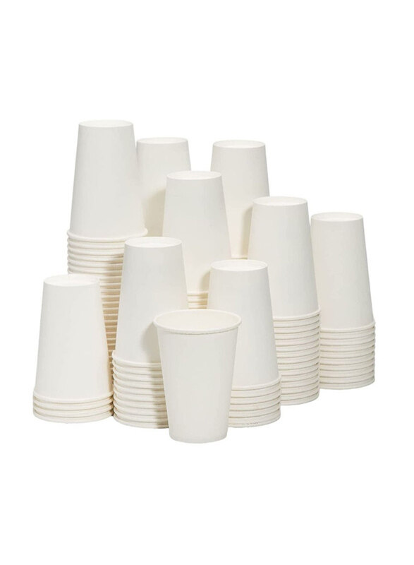 

Generic 12oz 50-Piece Disposable Drinking Paper Cups, White
