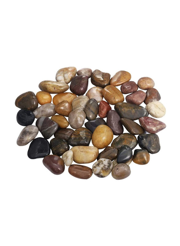 

Vsell24 2-4cm Large Well Polished Indian Stone Aquarium Pebbles, Multicolour