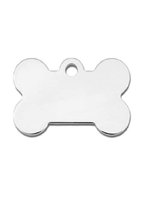 

Vsell24 Bone Small Chrome Personalized Custom Pet Harness Collar, White