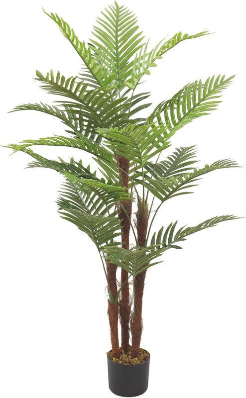 

ESSENTIALS 360 Artificial Tree Fake Plants Areca Palm Fake Trees 120cm Faux Plants Indoor Realistic Plants for Office Home Room Living Room Store Deco