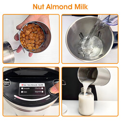 Essentials 360 Almond Milk Maker Machine - Stainless Steel Plant Milk Maker for Almond Milk, Soy Milk, Oat Milk, Cashew Milk, Coconut Milk