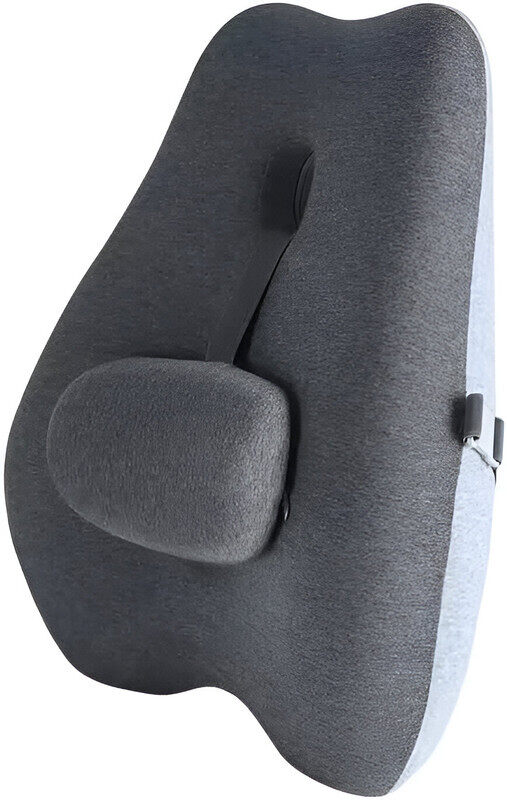 

ESSENTIALS 360 Lumber Support Pillow for Office Chair Memory Foam Chair Cushion Back Support Chair to Relieve Back Pain with Adjustable Back for Car,