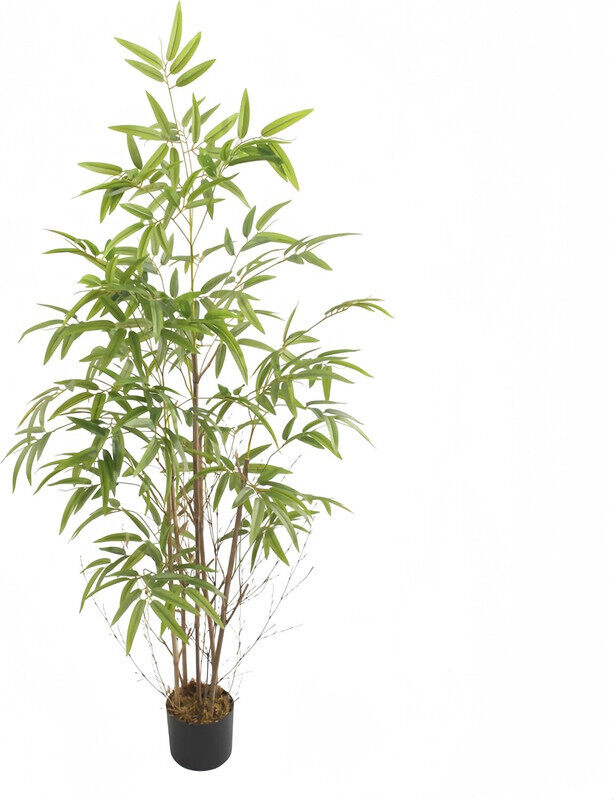 

ESSENTIALS 360 Artificial Bamboo Tree Realistic Plants 150cm Fake Decorative Trees Faux Potted Modern Tree with Lifelike Bamboo Leaves and Branches in