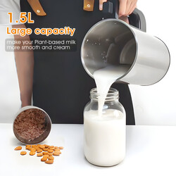 Essentials 360 Almond Milk Maker Machine - Stainless Steel Plant Milk Maker for Almond Milk, Soy Milk, Oat Milk, Cashew Milk, Coconut Milk