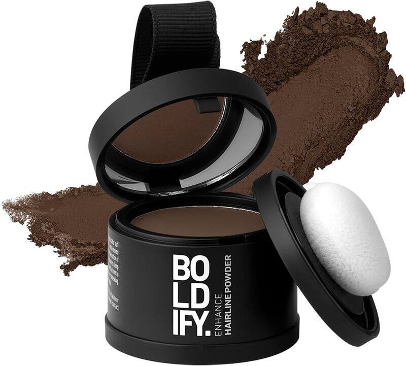 

BOLDIFY Hairline Powder, Instantly Conceals Hair Loss and Fills In Receding Hairlines, and Wide Parts, Stain-Proof 48 Hour Formula for Hair & Beard, R