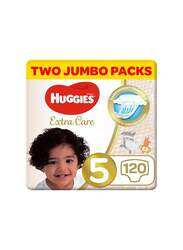 Extra Care, Size 5, 12 -22 kg, Twin Jumbo Pack, 120 Diapers