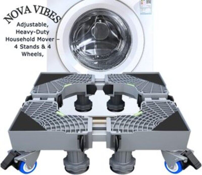 

Nova Vibes Adjustable Washing Machine, Fridge, Dryer Stand With Wheels