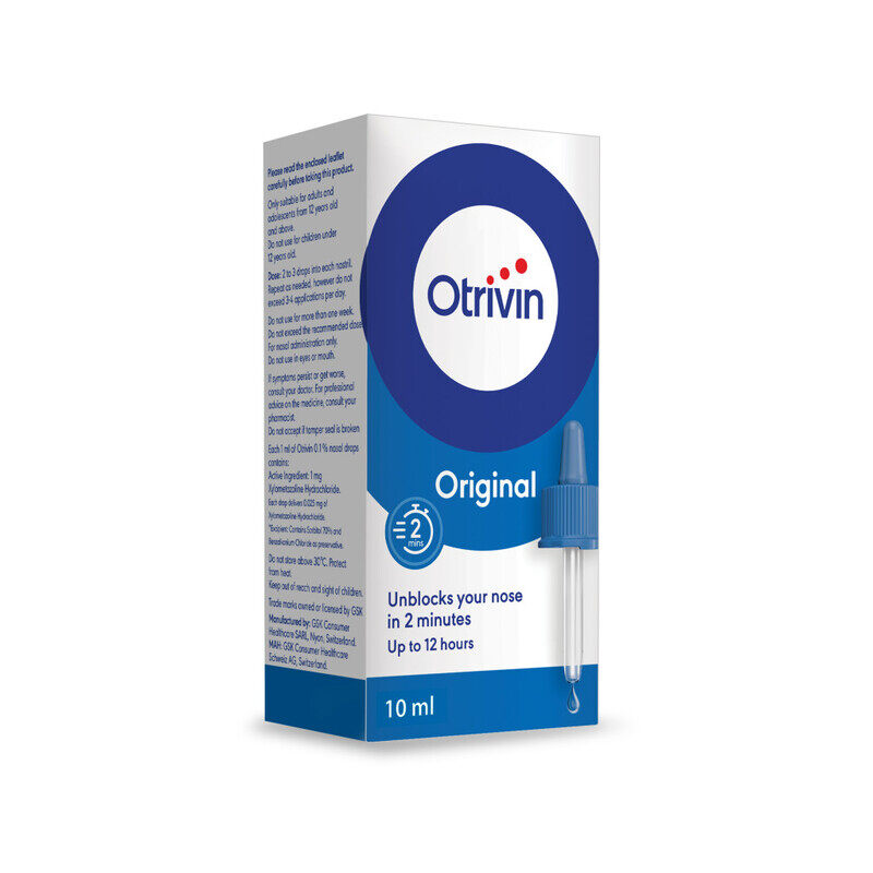 

OTRIVIN 0.1% ADULT NASAL DROPS 10ML