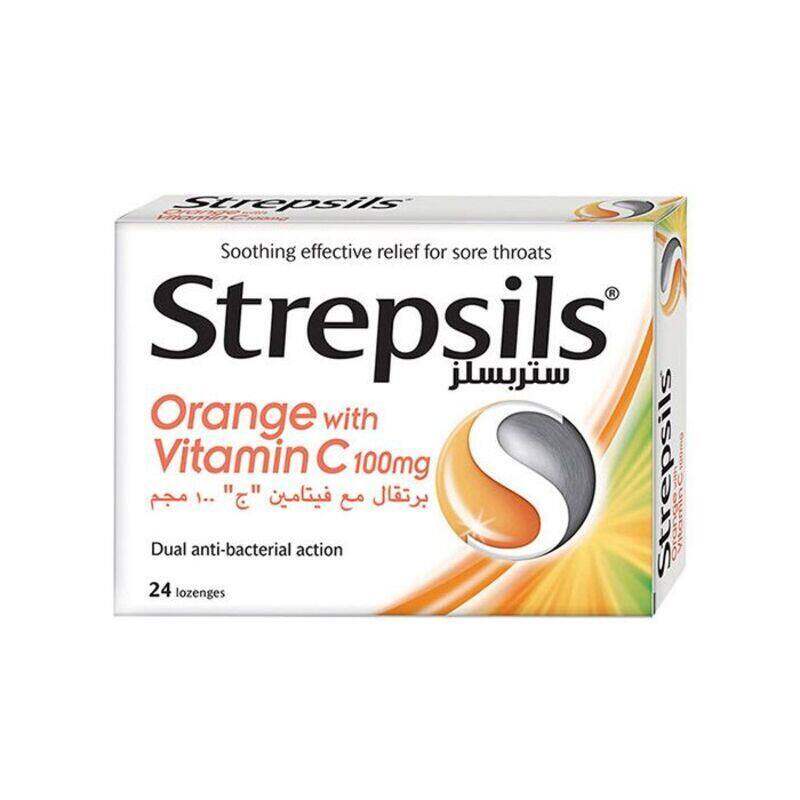 STREPSILS VIT C- ORANGE LOZENGES 24'S