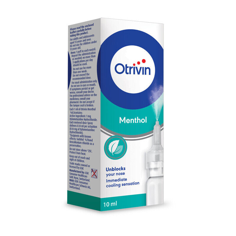 

OTRIVIN 0.1% MENTHOL NASAL SPRAY