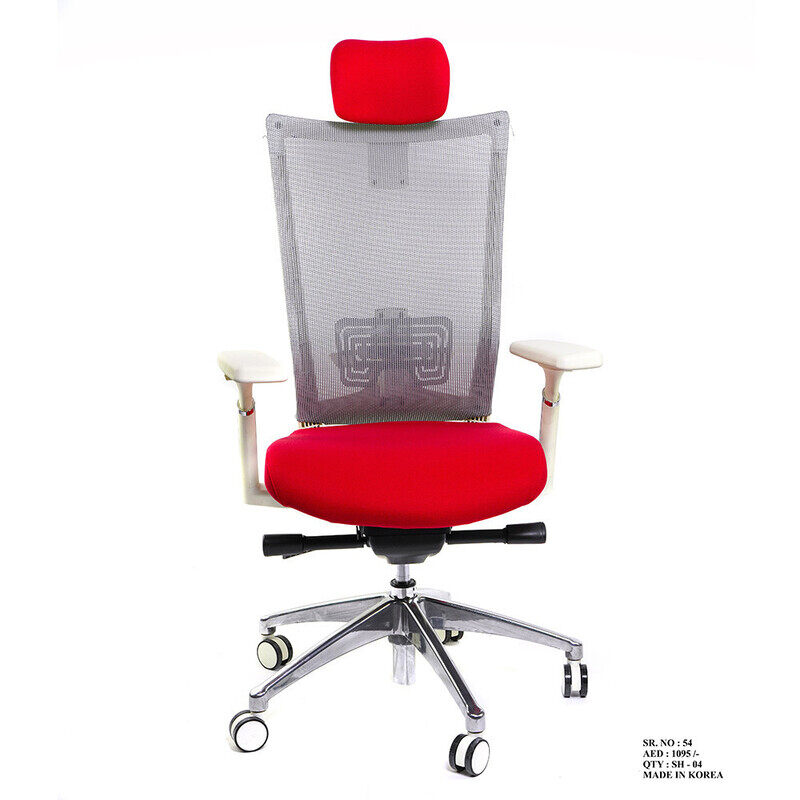 

Exoticchair Chair Executive High Back - Siren Grey & Red Mesh
