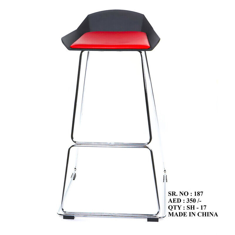 

Exoticchair CHAIR CAFE/STOOL FOLDABLE (Black Red)