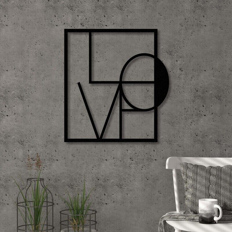 

Generic Love Metal Wall Art No. 5, Black