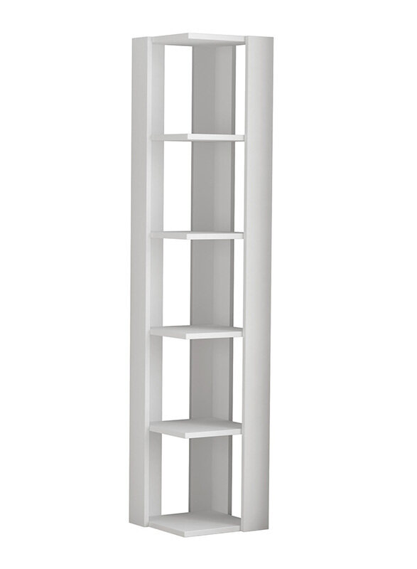 

Decortie Nati Corner Bookcase, White