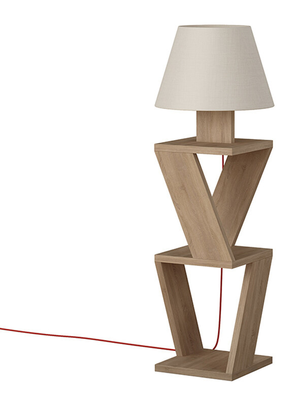 

Generic Kozena Side Floor Lamp, Oak/White