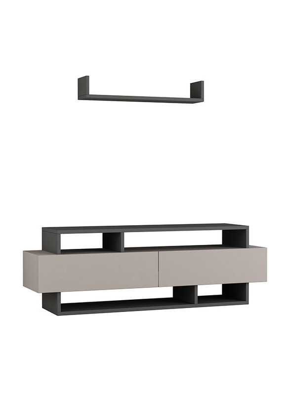 

Decortie Rela TV Stand, Light Mocha/Anthracite