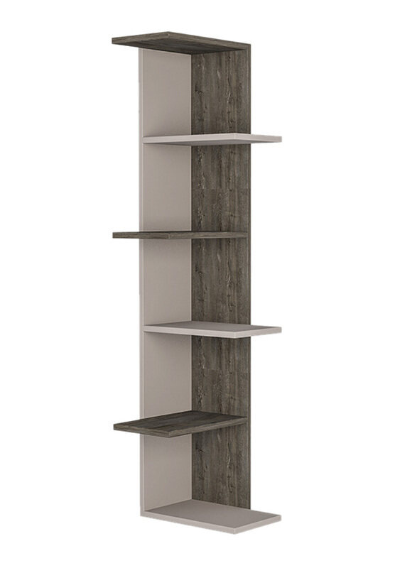 

Generic Saso Corner Bookcase, Light Mocha Dark Coffee