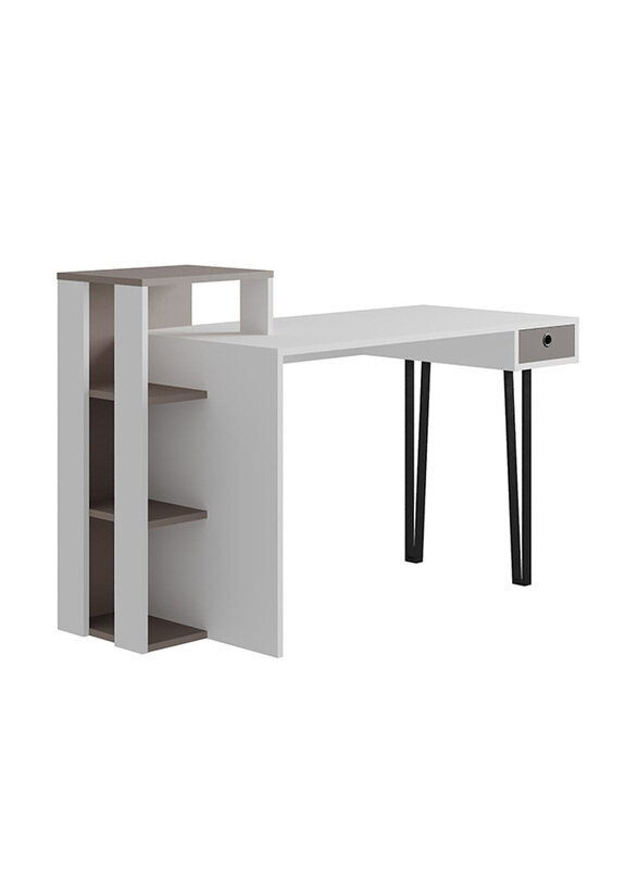 

Decortie Loyd Study Table, White/Light Mocha