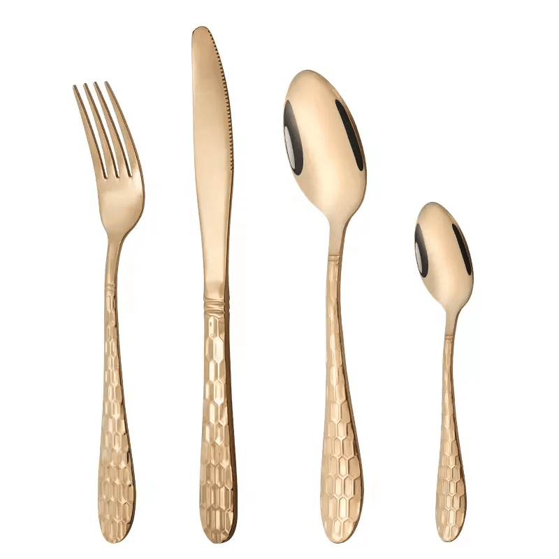 

MAAC Home Elegant Rose Gold Cutlery Set of 32 Luxurious Elegant Durable and Classic Premium Design Cutlery Set Perfect for everyday use, and get toget