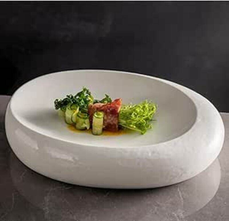 

MAAC Home Elongated White Oval Platter Elegant Durable and Classic design Perfect for Family Everyday Use, and Family Get- Together, Restaurant, Banq