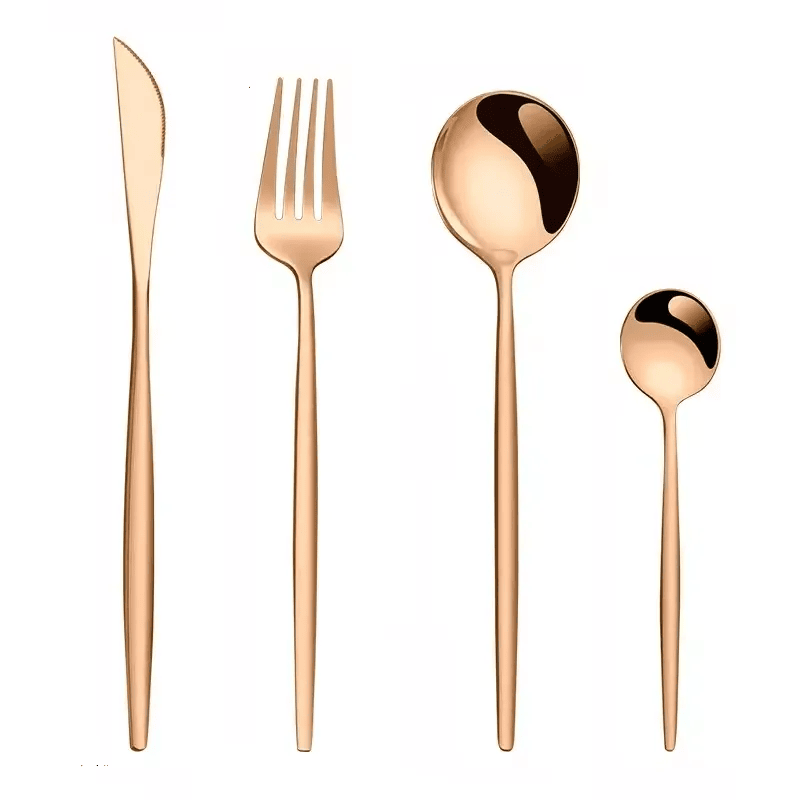 

MAAC Home Elegant Rose Gold Cutlery Set for Memorable Dinners Set of 32 Luxurious Elegant Durable and Classic Premium Design Cutlery Set Perfect for e