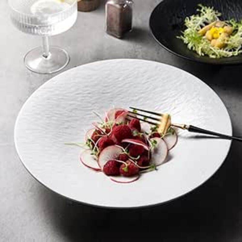

MAAC Home Cozy White Soup Plate Elegant Durable and Classic design Perfect for Family Everyday Use, and Family Get- Together, Restaurant, Banquet and