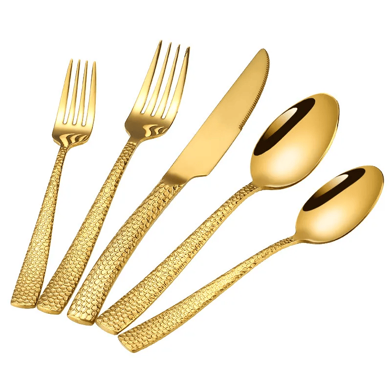 

MAAC Home Luxe Metallic Cutlery Set in Gold Set of 30 Luxurious Elegant Durable and Classic Premium Design Cutlery Set Perfect for everyday use, and g