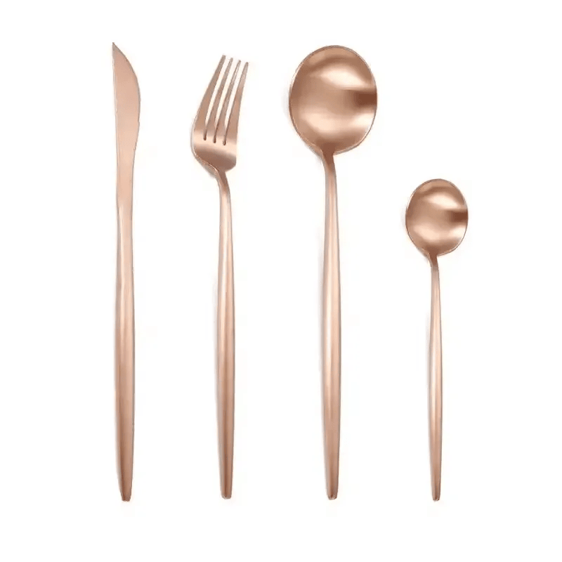 

MAAC Home Elegant Rose Gold Cutlery Set for Special Events Set of 8 Luxurious Elegant Durable and Classic Premium Design Cutlery Set Perfect for every