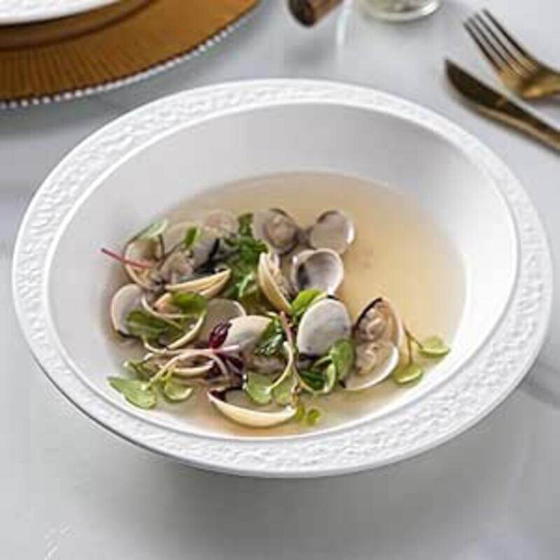 

MAAC Home Cloud White Soup Plates Elegant Durable and Classic design Perfect for Family Everyday Use, and Family Get- Together, Restaurant, Banquet a