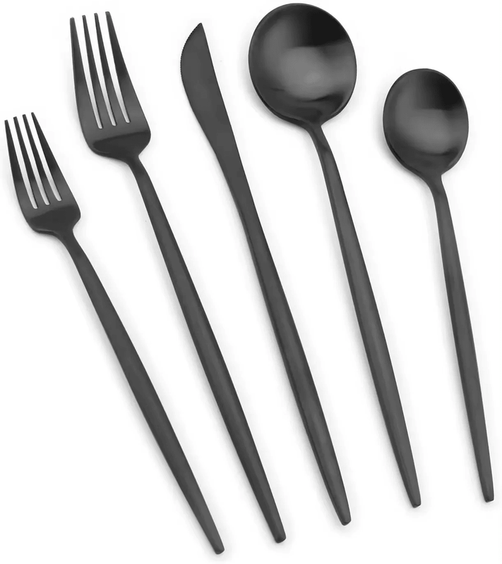 

MAAC Home Sleek Black Cutlery Set for Urban Elegance Set of 40 Luxurious Elegant Durable and Classic Premium Design Cutlery Set Perfect for everyday u