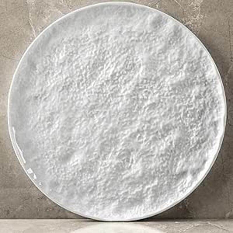 

MAAC Home Elegant Coral White round plate Elegant Durable and Classic design Perfect for Family Everyday Use, and Family Get- Together, Restaurant, B