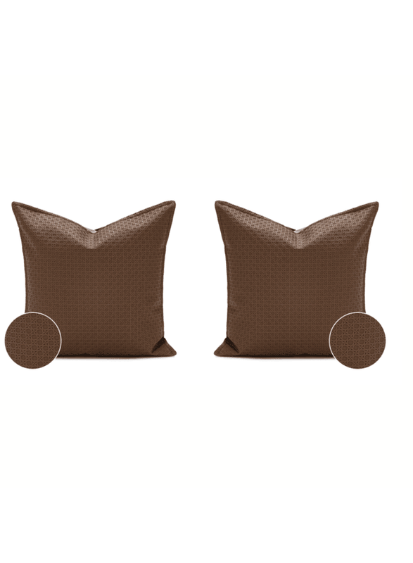 

MAAC Home Set of 2 Cushion Cover Home Sofa Decor Pillowcase Solid Color Cushion Cover- Dark Brown Premium Modern Minimalist Elegant design for Sofa C