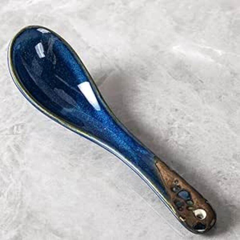 

MAAC Home Royal Blue Retro Spoon Elegant Durable and Classic design Perfect for Family Everyday Use, and Family Get- Together, Restaurant, Banquet an