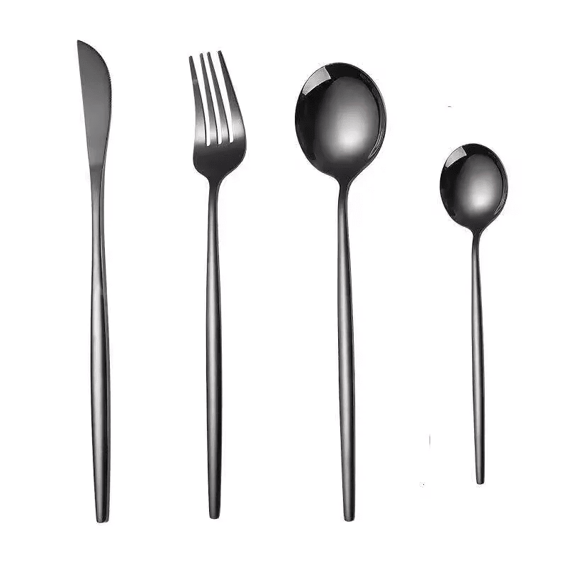 

MAAC Home Chic Black Cutlery Set for Stylish Dining Rooms Set of 24 Luxurious Elegant Durable and Classic Premium Design Cutlery Set Perfect for every