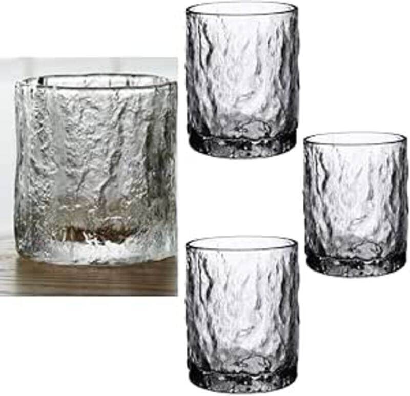 

MAAC Home Set of 4 Artisanal Glass Cup with Vintage Charm Elegant Durable and Classic design Perfect for Family Everyday Use, and Family Get- Together