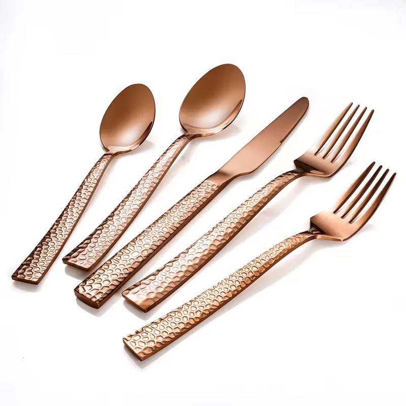 

MAAC Home Elegant Rose Gold Cutlery Set for Special Dinners Set of 5 Luxurious Elegant Durable and Classic Premium Design Cutlery Set Perfect for ever